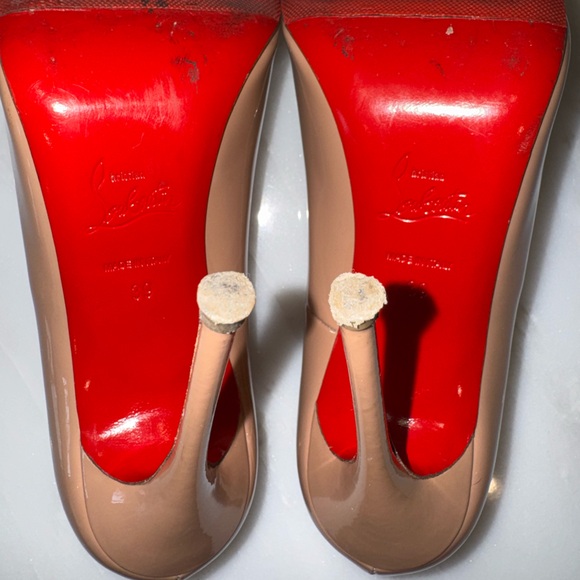 Christian Louboutin So Kate 120mm Patent Beige Heels - Picture 8 of 11